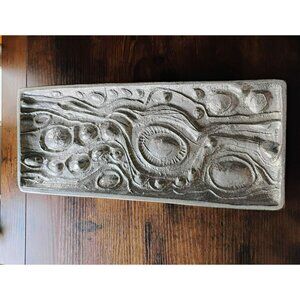 Don Drumm Studios Cast Aluminum Tray, Rectangular "Pebbles in a Stream" 14" Dish